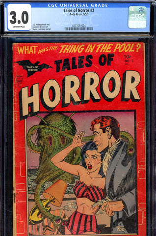 Tales Of Horror #2 CGC graded 3.0 Good Girl art cover Fass cover and art