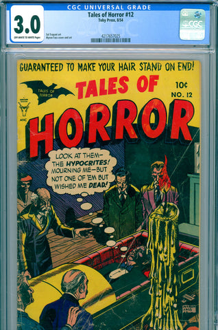 Tales Of Horror #12 CGC graded 3.0 scarcity index of 6  pre-code horror issue