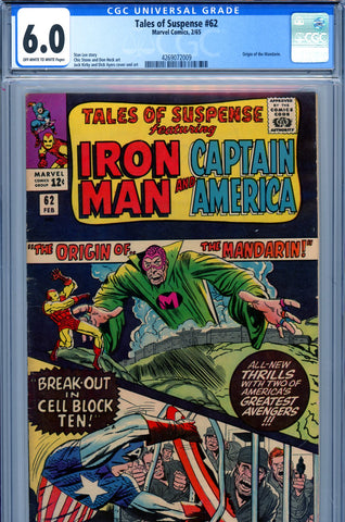 Tales Of Suspense #62 CGC graded 6.0 origin of the Mandarin