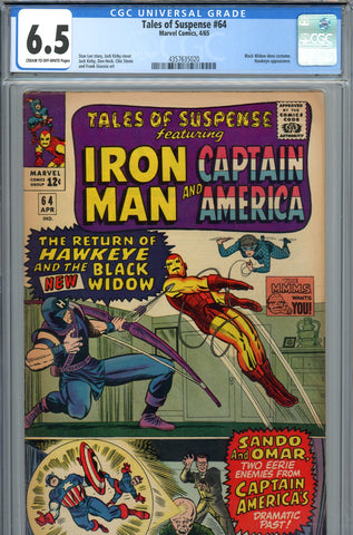 Tales Of Suspense #64 CGC graded 6.5 1st Black Widow in costume - SOLD!