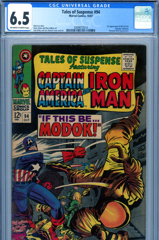 Tales Of Suspense #94 CGC graded 6.5 first appearance of M.O.D.O.K. - SOLD!