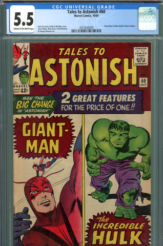 Tales To Astonish #60 CGC graded 5.5  double feature begins - SOLD!