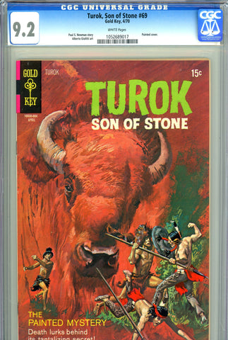 Turok, Son of Stone #69 CGC graded 9.2  WHITE PAGES  painted cover