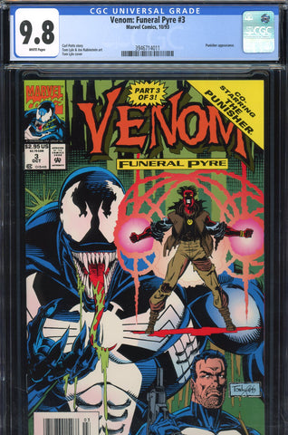 Venom: Funeral Pyre #3 CGC graded 9.8 Punisher appearance NEWSSTAND COPY HIGHEST GRADED