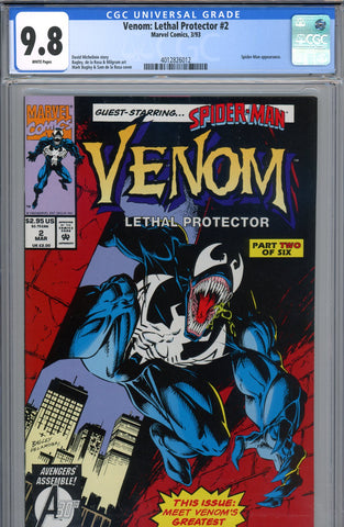 Venom: Lethal Protector #2 CGC graded 9.8 - Spider-Man appearance