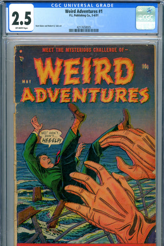 Weird Adventures #1 CGC graded 2.5 scarcity index 6 - Matt baker art