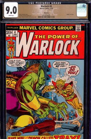 Warlock #04 CGC 9.0 "death" of Triax PEDIGREE
