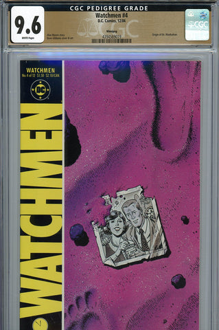 Watchmen #4 CGC graded 9.6 - origin of Dr. Manhattan PEDIGREE