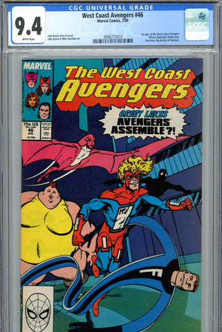 West Coast Avengers #46 CGC graded 9.4 - first app. of Great Lakes Avengers