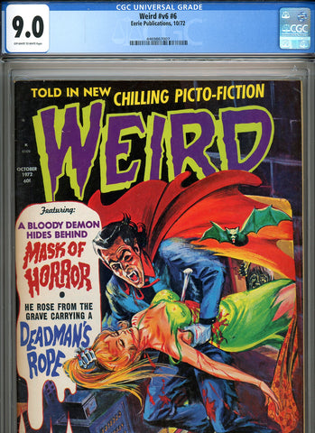 Weird v6 #06 CGC graded 8.5 - Vampire and impalement cover - SCARCE! - SOLD!