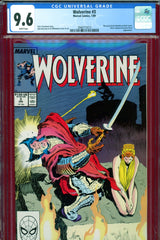 Wolverine #003 CGC graded 9.6 - back cover pin-up by Kevin Nowlan