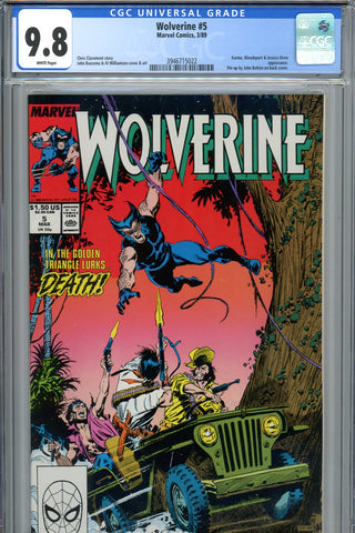 Wolverine #5 CGC graded 9.8 Buscema/Williamson cover and art