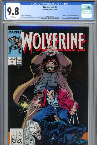 Wolverine #6 CGC graded 9.8 - back cover pin-up by Todd McFarlane - HIGHEST GRADED