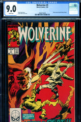 Wolverine #009 CGC graded 9.0 - back cover pin-up by Kieron Dwyer
