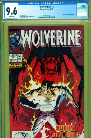 Wolverine #13 CGC graded 9.6 - Jessica Drew appearance  Nowlan cover