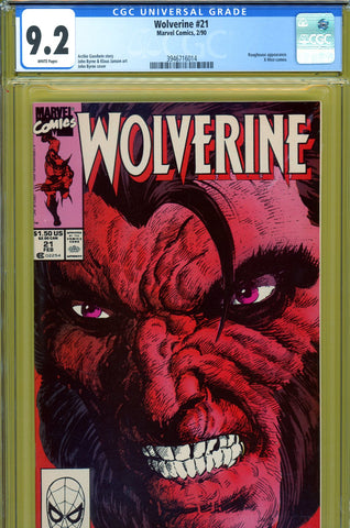 Wolverine #21 CGC graded 9.2 Roughouse appearance - John Byrne cover