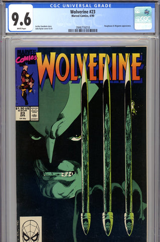 Wolverine #23 CGC graded 9.6  Roughouse/Magneto appearance - John Byrne cover and art
