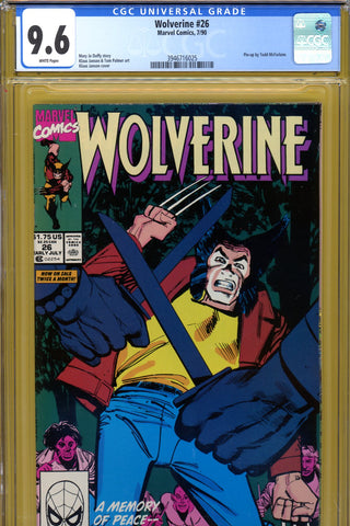 Wolverine #026 CGC graded 9.6 - pin-up by Todd McFarlane