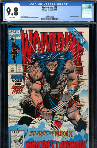 Wolverine #48 CGC graded 9.8 - Jubilee appearance - Green cover & art - HIGHEST GRADED - SOLD!