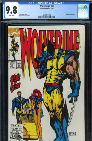 Wolverine #65 CGC graded 9.8 - X-Men cover and story  Texeira cover/art   HIGHEST GRADED
