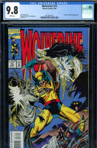 Wolverine #73 CGC graded 9.8 - Jubilee and Sentinels appearance HIGHEST GRADED