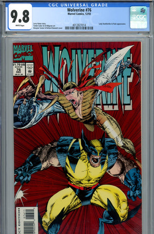 Wolverine #76 CGC graded 9.8 - Lady Deathstrike and Puck appearance HIGHEST GRADED