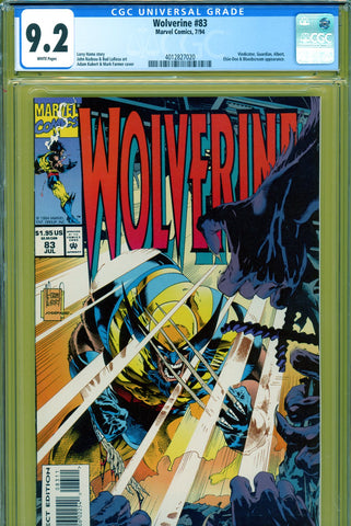 Wolverine #83 CGC graded 9.2  Vindicator/Guardian appearance
