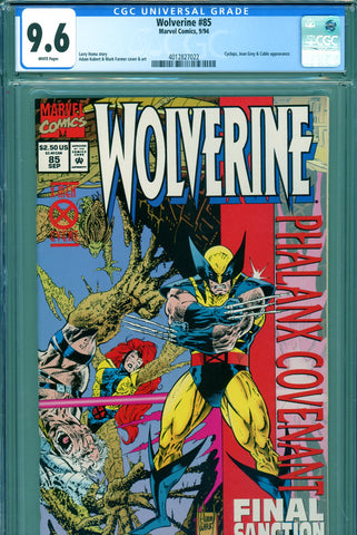 Wolverine #085 CGC graded 9.6  Cyclops/Jean Grey/Cable appearance