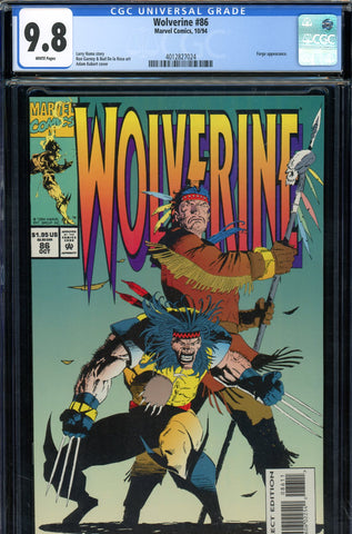 Wolverine #86 CGC graded 9.8 - Forge appearance - Adam Kubert cover