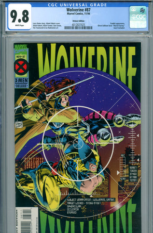 Wolverine #87 CGC graded 9.8 - Gambit appearance - DELUXE EDITION  HIGHEST GRADED - SOLD!