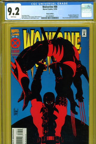 Wolverine #088 CGC graded 9.2  Deadpool/Weapon X DELUXE EDITION - SOLD!