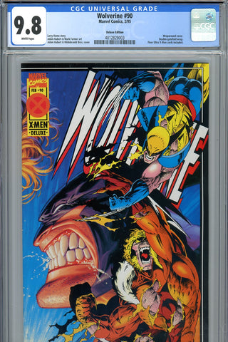 Wolverine #90 CGC graded 9.8 - Sabretooth app.  DELUXE EDITION  HIGHEST GRADED - SOLD