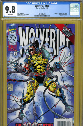 Wolverine #100 CGC graded 9.8 - "death" of Genesis - DELUXE EDITION - HIGHEST GRADED - SOLD!