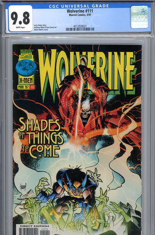Wolverine #111 CGC graded 9.8 - Adam Kubert cover HIGHEST GRADED
