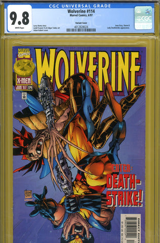 Wolverine #114 CGC graded 9.8 Deathstrike app.  VARIANT COVER HIGHEST GRADED