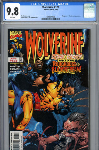Wolverine #123 CGC graded 9.8  Roughouse and Bloodscream app. HIGHEST GRADED