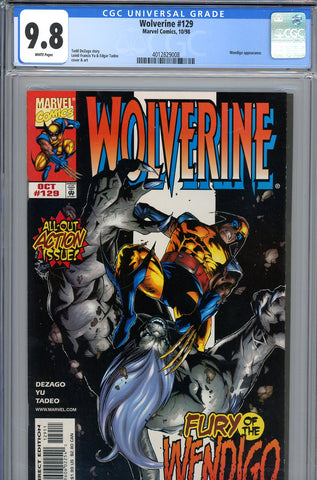 Wolverine #129 CGC graded 9.8 -  Wendigo cover and story HIGHEST GRADED
