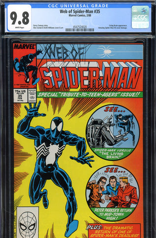 Web Of Spider-Man #35 CGC 9.8 - Living Brain appearance HIGHEST GRADED - SOLD!