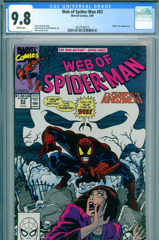 Web Of Spider-Man #63 CGC 9.8 - Mister Fear appearance HIGHEST GRADED