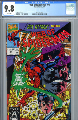 Web Of Spider-Man #74 CGC graded 9.8  first appearance of the Avant Guard