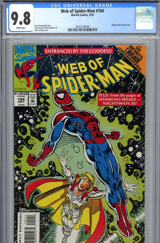 Web Of Spider-Man #104 CGC 9.8  Goddess appearance  HIGHEST GRADED
