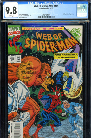 Web Of Spider-Man #105 CGC 9.8  Nightwatch backup story