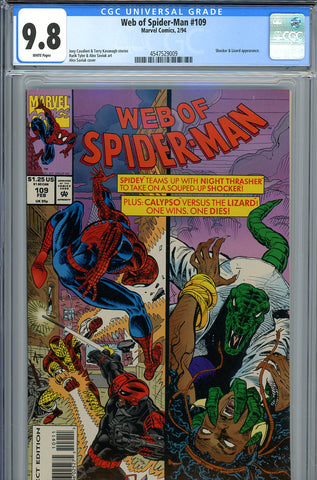 Web Of Spider-Man #109 CGC 9.8  Shocker and Lizard appearance   HIGHEST GRADED