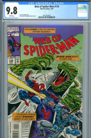 Web Of Spider-Man #110 CGC 9.8 - Lizard and 1st Warrant appearance - SOLD!
