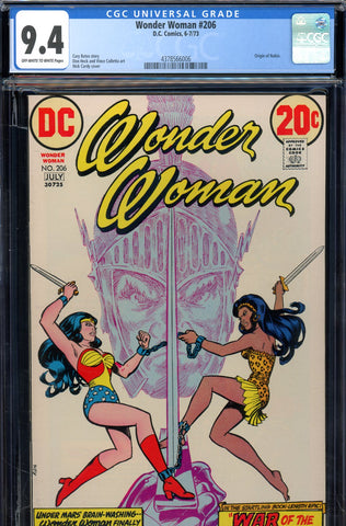 Wonder Woman #206 CGC graded 9.4 origin of Nebia - SOLD!