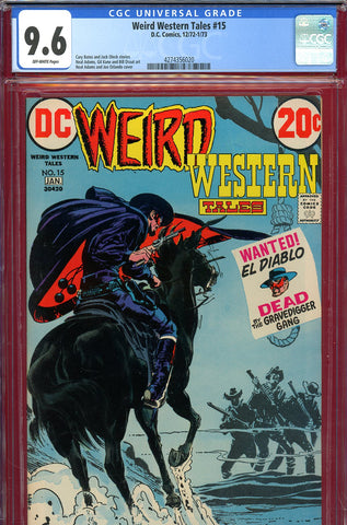 Weird Western Tales #15 CGC graded  9.6  El Diablo cover/story