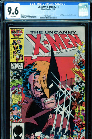 Uncanny X-Men #211 CGC graded 9.6 - first appearance of Marauders