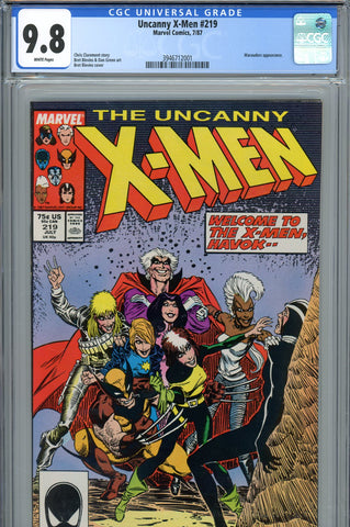 Uncanny X-Men #219 CGC graded 9.8 Marauders appearance HIGHEST GRADED