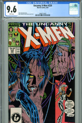 Uncanny X-Men #220 CGC graded 9.6 Silvestri and Green cover and art