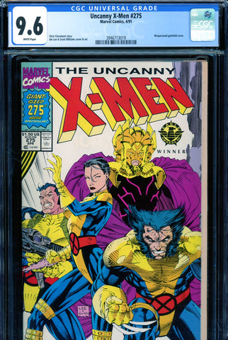 Uncanny X-Men #275 CGC graded 9.6  NEWSSTAND COPY